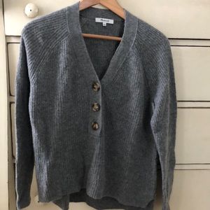 Madewell size S shaker stitch henley sweater.  Cozy and soft lambswool!
